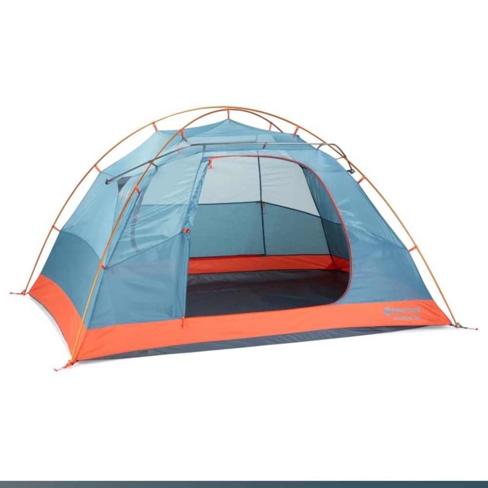 Marmot Blue and Orange Two-Person Camping Tent